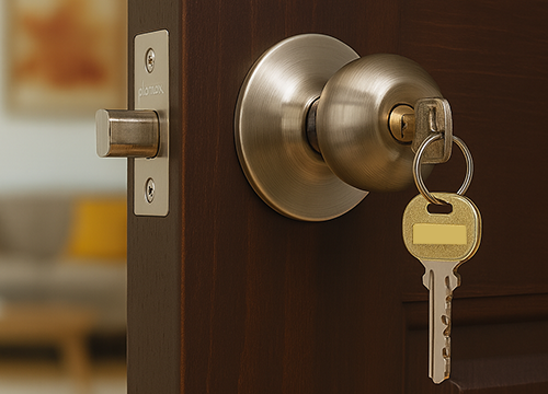 Commercial lock and key upgrade for office security