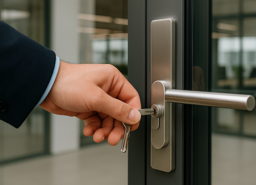 commercial lockout service business door key