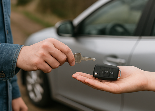 Locksmith van providing on-site car key replacement and programming in Fayetteville, GA