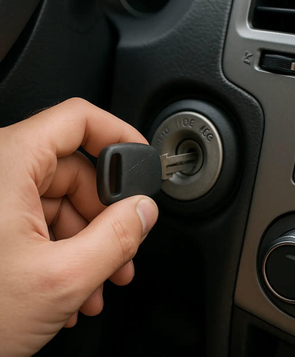 ignition problem with damaged car key