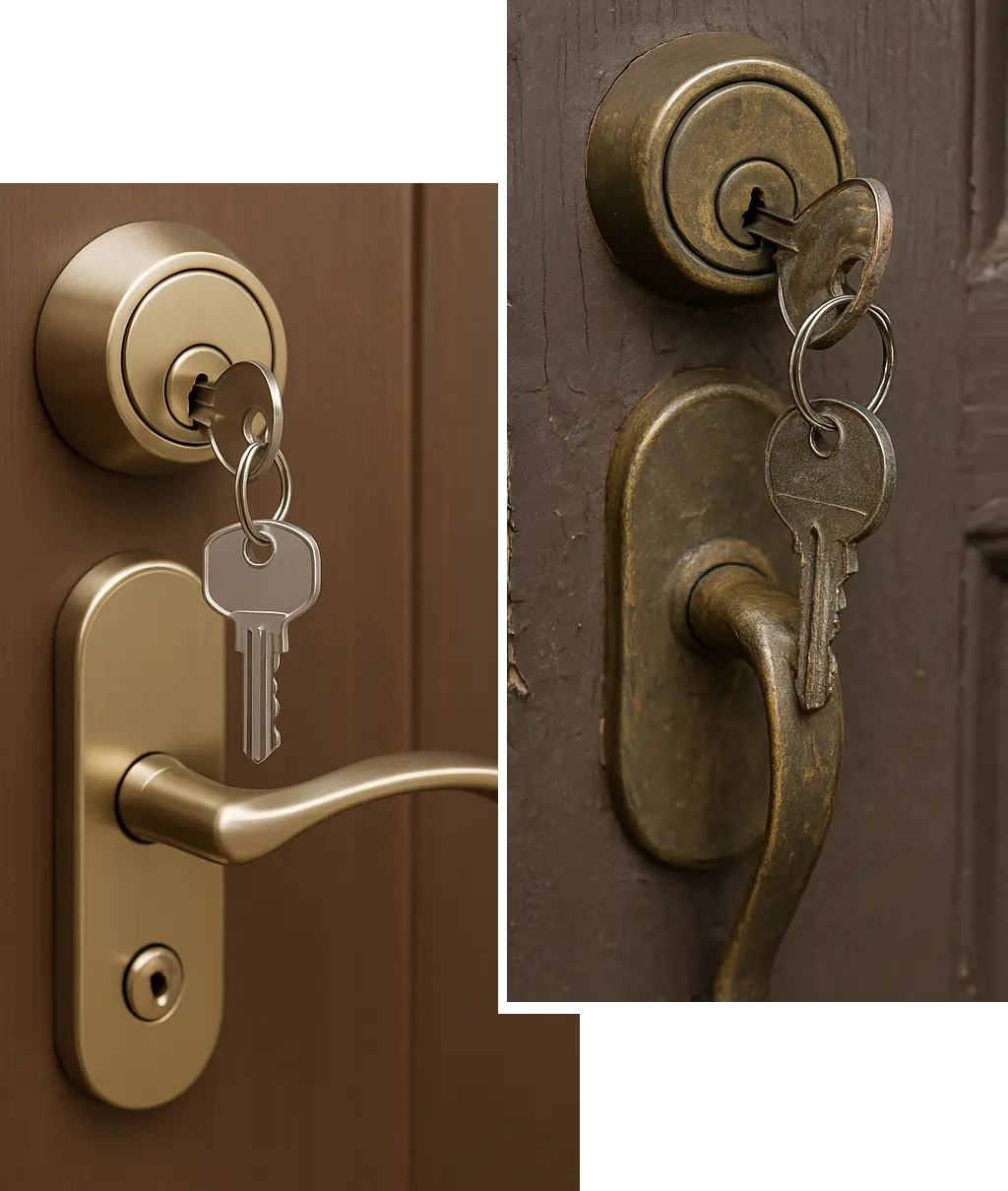 Before and after residential lock rekey