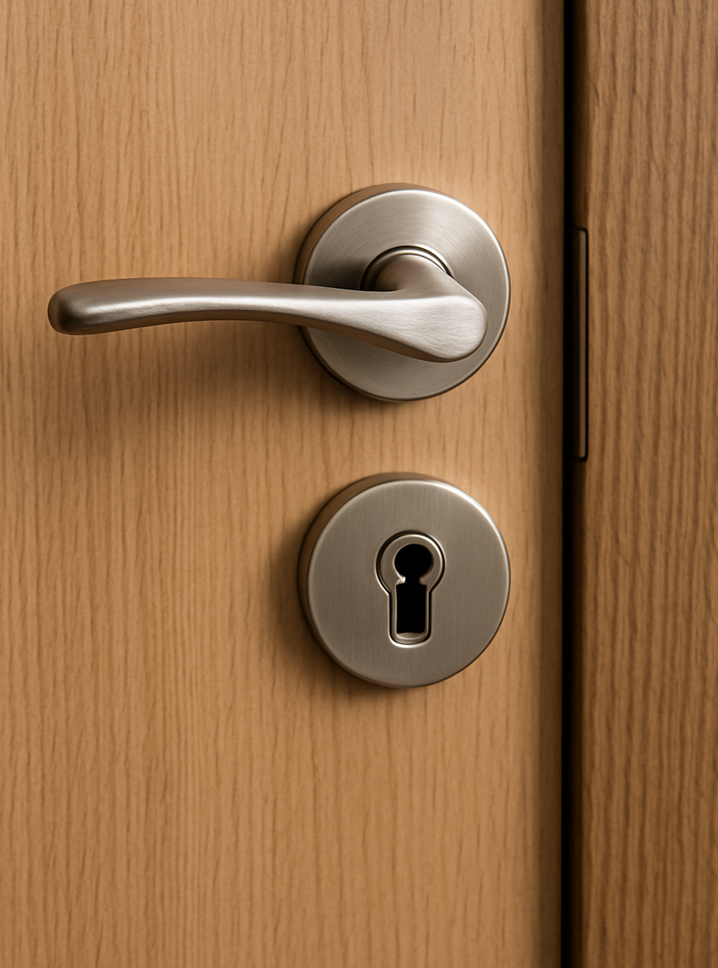 Secure door lock with handle