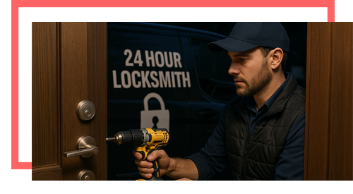24-hour locksmith performing home door lock repair in Roswell GA